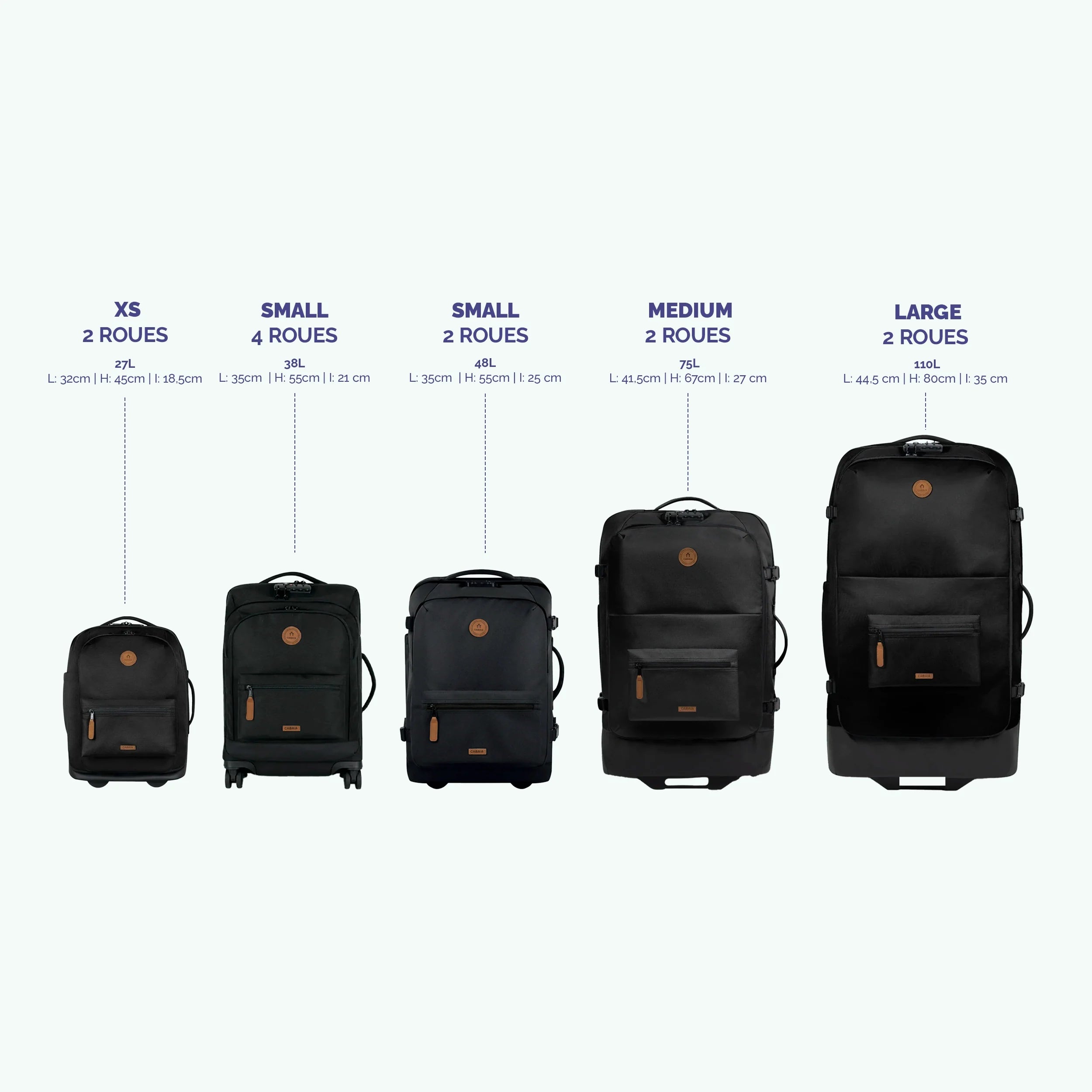 Valise souple 2 roues XS Boulogne